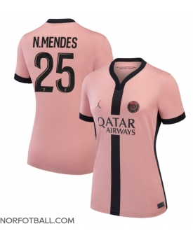 Billige Fotballdrakt Paris Saint-Germain Nuno Mendes #25 Replika Tredjedrakt Dame 2024-25 Kortermet